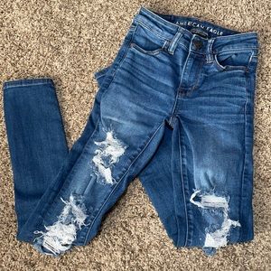 American Eagle Distressed Skinny Stretch Jean